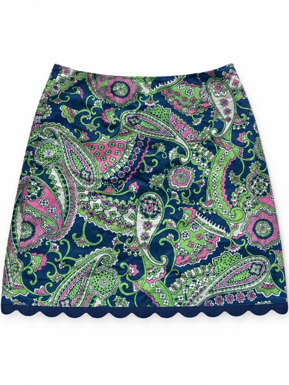 Lilly Pulitzer | Paisley Scalloped Hem Skirt | Size 8